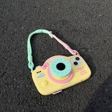 Personality Creative Stereo Camera Phone Case 11 12 13 14 15 Pro Max/Pro Silicone Back Cover Protective Case thumbnail-1