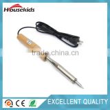 Wooden handle Electrical soldering iron, Long life tip solder