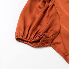 New Style Women's Blouses With Bubble Sleeves and Bow Ties in Europe and America. Bubble Sleeves. thumbnail-3