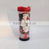 Plastic Thermal Cups for Coffee With Modern Drawing thumbnail-1