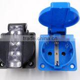 High-class Quality Nylon Schuko Waterproof Wall Socket/Eu Waterproof Socket/Germany Waterproof Socket CE DVE Approved