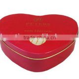 heart shaped metal tin can for wedding candy packing