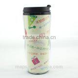 Unique Custom Photo Insert Design Double Wall Coffee Tumbler Plastic Advertising Mug thumbnail-4