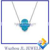Wholesale 925 Sterling Silver High Quality Hot Opal Hamsa/hand Necklace Jewelry thumbnail-4