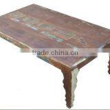 WOODEN RECYCLE DINING TABLE , INDIA ANTIQUE WOODEN DINING TABLE