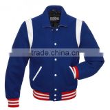 Blue Varsity Jacket plain design , custom blank girls Varsity jacket