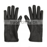 custom black leather cycling glove