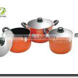 6pcs Aluminum Non-stick Pressed/Forged Induction Bottom Cookware Set Sauce Pan Stock Cooking Milk Pasta Noodle Pot Included thumbnail-1