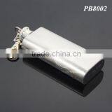 2oz Portable Flagon Kettle Oilcan Keychain 56ML Stainless Steel Metal Travel Wine Pot Mini Liquor Hip Flask thumbnail-2