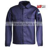 inherent Flame Retardant FR Navy Button Up Shirt,Protective Clothing for Workers Exposed to Heat