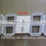 Remote 5" Large White Led Clock With Calendar,temperature and Alarm Function thumbnail-5