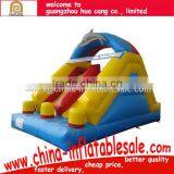 Indoor and Outdoor Kid Play Area/mini Cheap Slide Toys/inflatable Dolphine Cartoon Slide thumbnail-1