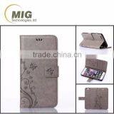 Mobile Phone Case for HTC M8/ M8 Mini With Flower Pattern and Card Slots Flip Case Cover for HTC M8/ m8 Mini