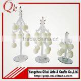 Promotion Hot Sell Clear Glass Christmas Tree With White Pendants