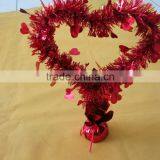 36X22cm PET red heart Valentine's Day centerpiece decoration