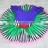 Kids Ballet Skirt, Short Sleeve Girls Camisole Ballet Tutu, Rainbow Stripe Princess Tutu Dress Kids Dancewear thumbnail-5