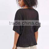 OEM Boat Neck Loose Short Sleeve Casual Tshirts in Bulk for Women Ethnic Clothing Romanian Indian African Style thumbnail-3