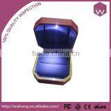 New Romantic Metal Jewelry Ring Present Box With LED Light