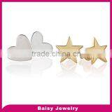 New Design Fashionable Jewelry 316l Stainless Steel Star Stud Earrings thumbnail-1
