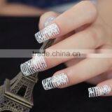 Beuaty Sticker Nail Printing Plate Nail Vinyl Stencil White Lace Elegant Nail Wrap for Beauty Women thumbnail-3