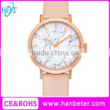 2016 high quality the fifth style Japan quartz Movt marble face watch custom watch logo