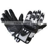 Black And White Color With Velcro Strip Racing Gloves thumbnail-1