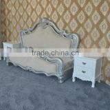 China wholesale antique solid wood oem color double bed for sale
