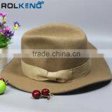 China Wholesale Wide Brim Fedora Hat Winter Wool Felt Men Fedora Hat thumbnail-3