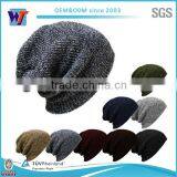 Custom Black Mens Beanie Knit Slouch Beanie Men Knitted Baggy Mens Beanie thumbnail-3