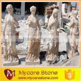 Hunan White Marble Four Season Lady Sculpture for Garden Decoration thumbnail-3