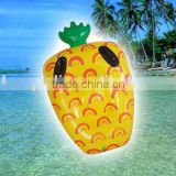 2016factory direct sale yellow giant inflatable pineapple pool float lounge for summer pineapple mattress