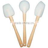 Feiaoda OEM Factory Silicone Wooden Non-stick Spatula Set of 3 thumbnail-1
