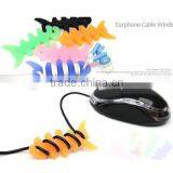 Fish Bone Silicone Earbud Cable Winder / Earphone Cord Winder / Cable Wire Organizer thumbnail-2