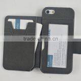 2016 Hot Sales Fashion and Simple Style Back Cover PU Leather Cases for Iphone6 With Card Slots and Stand thumbnail-3