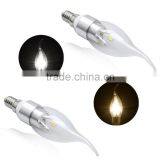 E14 3W Led Tail Candle Light 5730 SMD LED Lamp Bulb Saving Lamp - Silver