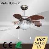 Indoor Lighting Aluminium Color Low Power Consumption Ceiling Fan