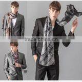 2014 New British Style Business Typemen Striped Knit Grid Scarf thumbnail-2