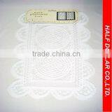 2pcs - Pure White Oblong Lace Placemat For One Dollar Item, Kitchenware