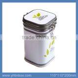 China Express Rectangular Solid Metal Tea Tin Box