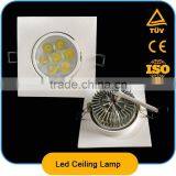 High Quality Aluminium Alloy Square Led Ceiling Lamp 7*1w,>80lm/w,Ra>80,CE,ROHS,ERP,led Lighting Fixture,ceiling Lamp thumbnail-4