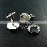 20mm Round Bezel Screw Top 316L Stainless Steel Rhodium Color Charm Floating Glass French DIY Cuff Links Gift Cufflinks 1500046 thumbnail-3