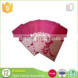 Wholesale Hot Foil Stamping Custom Special Silk Fabric Chinese Lucky Red Envelope