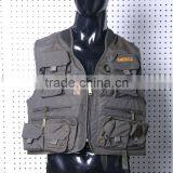 2016 New Arrival Hot Sale Product Gray Canvas Simple Vest for Fishing Man thumbnail-1