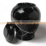 NATURAL STONE BLACK ZEBRA MARBLE URNS thumbnail-4