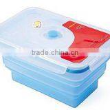 Food Grade Portable Convenient Collapsible Houseware Silicone Foldable Lunch Box thumbnail-1
