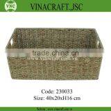 Seagrass Laundry Basket With Handles for Home thumbnail-1