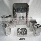 Mirror Polished Steel Bathroom Sets With Abstract Patterns thumbnail-1