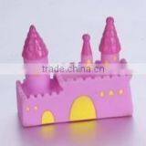 Promotional Mini Bath Toy PVC Castle Shape Tub Floating Baby Toy