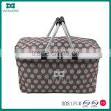 Handle Portable Leisure Waterproof Folding Picnic Basket with Cooler