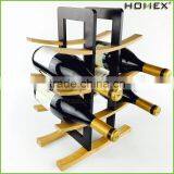 Curved Bamboo Designed Wine Stand Wine Rack Homex BSCI/Factory thumbnail-1